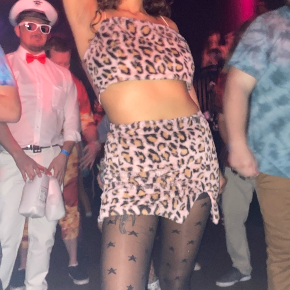 Two piece furry set; only wore twice!